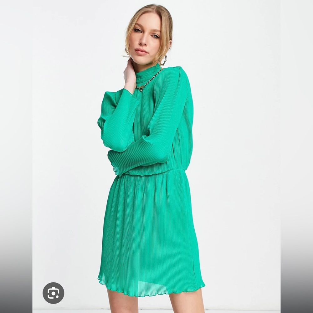 Open back green Asos mini dress